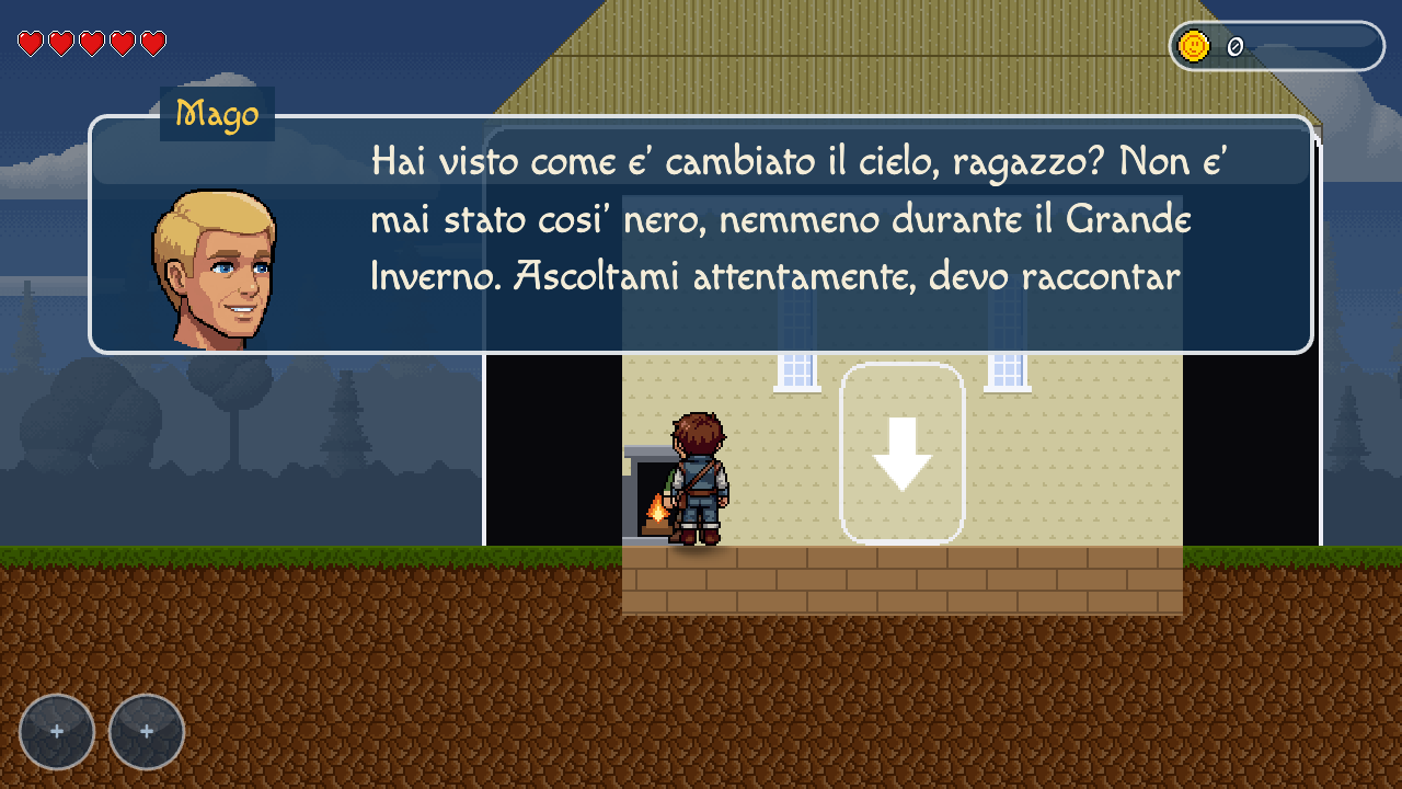 Una conversazione con il Mago, il cui ritratto biondo poggia sul bordo inferiore del riquadro
